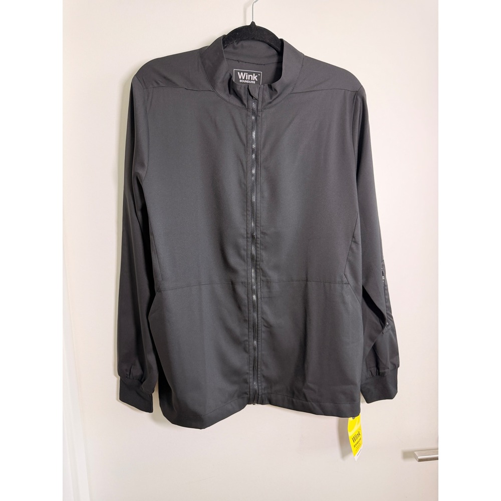 Wink Boundless Scrub Jacket Womens Large Black NWT Full Zip Modern Fit 8151